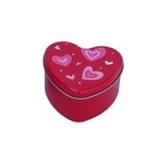 Valentine's day hearted shape chocolate tin